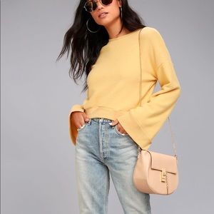 Louis Golden Yellow Cropped Sweatshirt